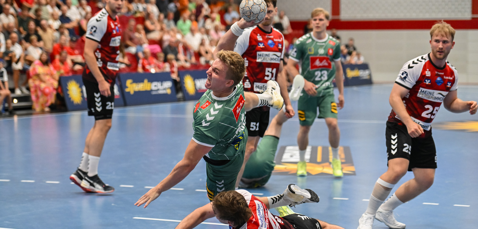 GWD Minden gewinnt im Siebenmeterwerfen gegen Nordhorn und zieht ins Finale des Spielo-Cups ein