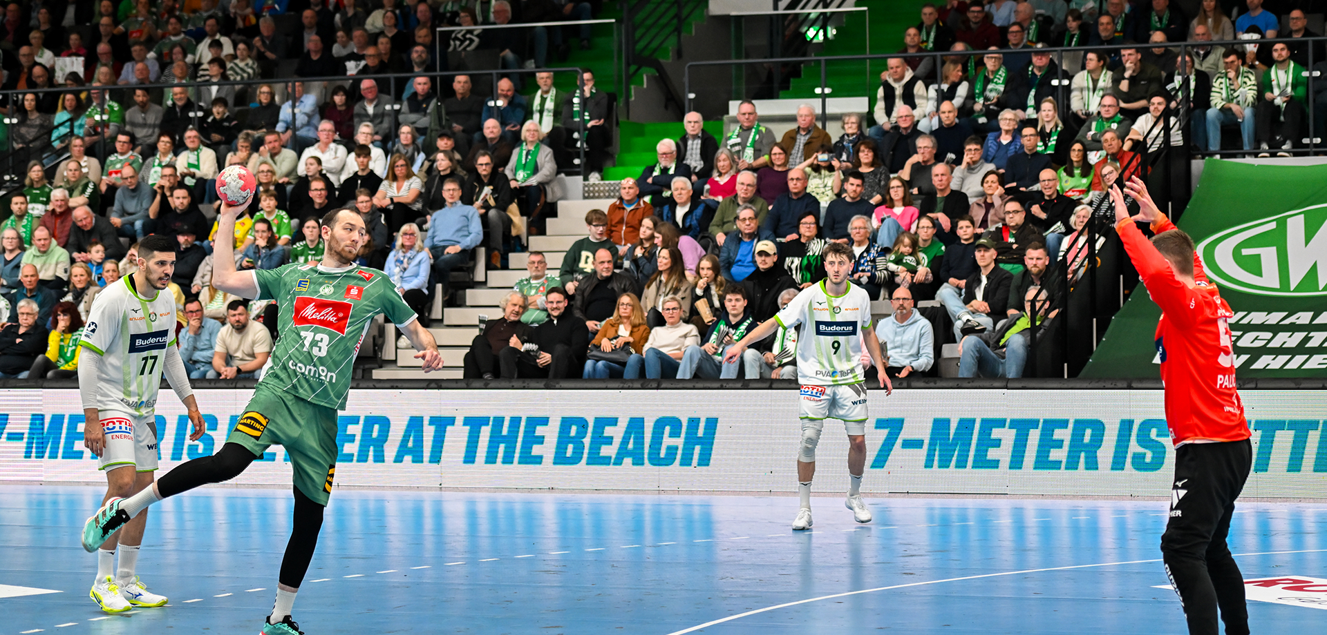 Jetzt die letzten freien Flächen auf der LED-Bande beim Heimspiel gegen den THW Kiel sichern!